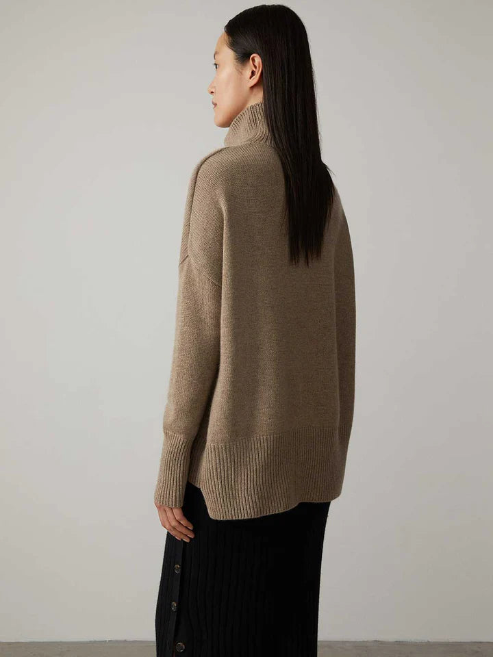 Eleganter Damen Rollkragenpullover aus luxuriösem Kaschmir-Mix