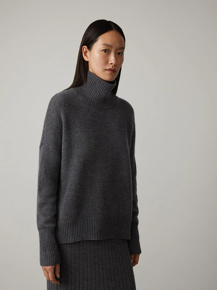 Eleganter Damen Rollkragenpullover aus luxuriösem Kaschmir-Mix