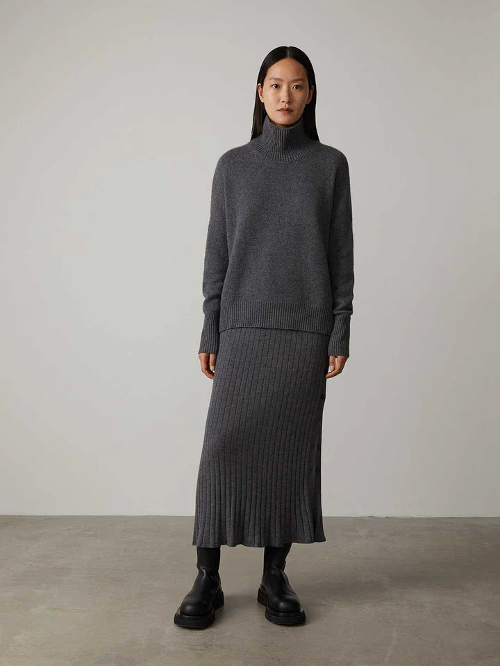 Eleganter Damen Rollkragenpullover aus luxuriösem Kaschmir-Mix