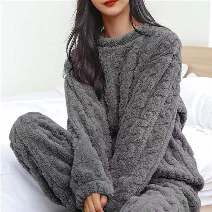 Damen Flanell-Pyjama-Set – warm, weich & stilvoll für kalte Tage