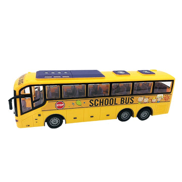 PlayDrive – RC bus legetøj til børn, ABS, rød/gul, med fjernbetjening