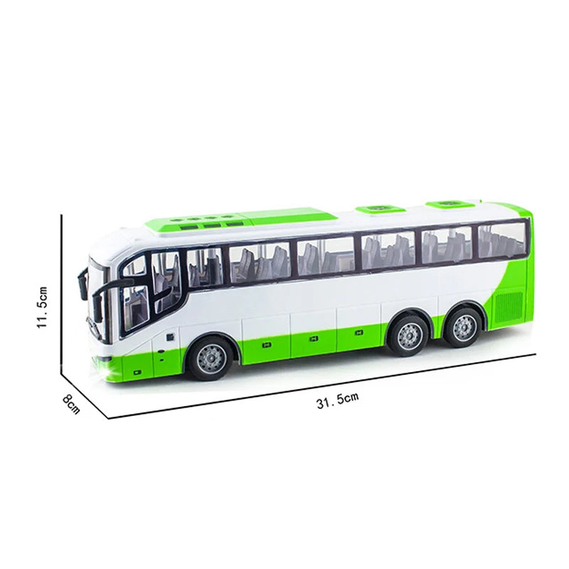 PlayDrive – RC bus legetøj til børn, ABS, rød/gul, med fjernbetjening