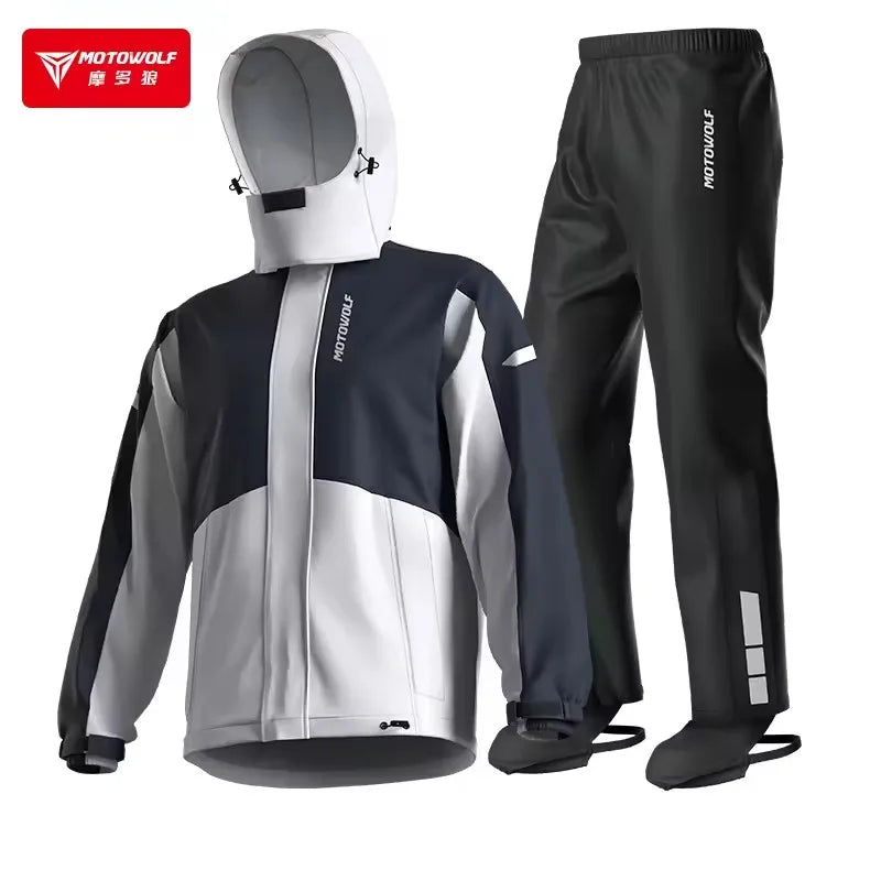 Imperméable pour motards – Étanche, Respirant, Ensemble avec veste et pantalon