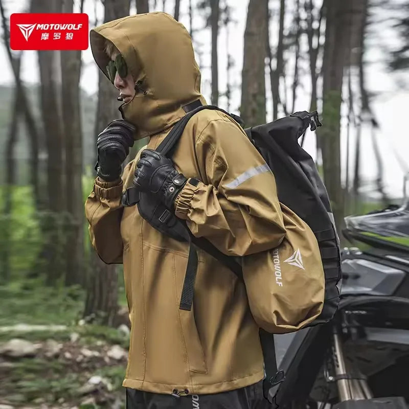 Imperméable pour motards – Étanche, Respirant, Ensemble avec veste et pantalon