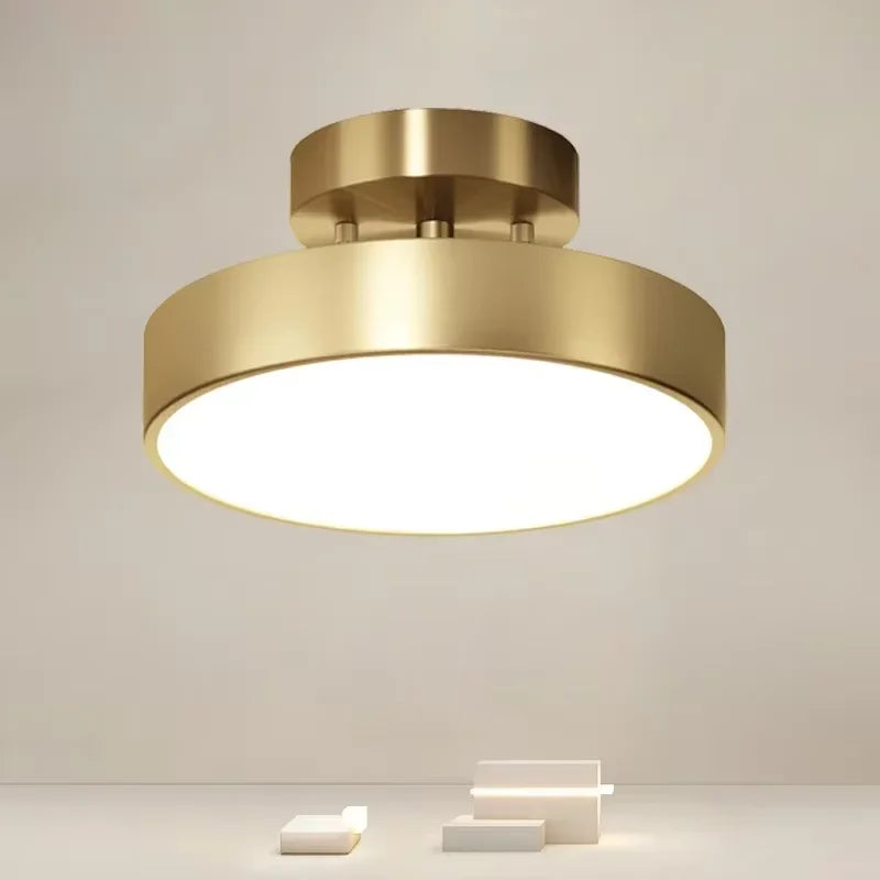 Coppera – Lampada da soffitto LED retrò in rame efficiente dal punto di vista energetico e compatta