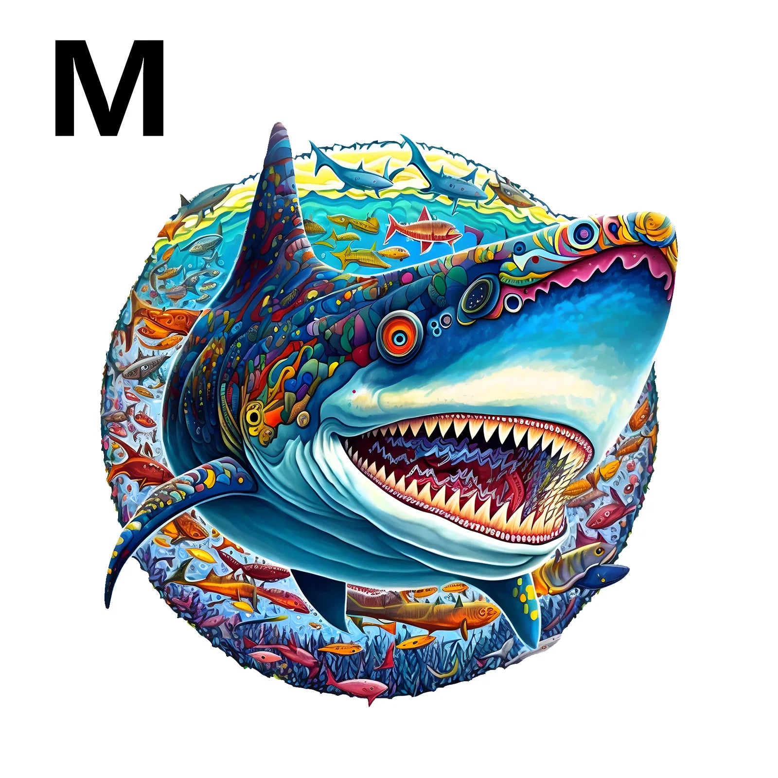 Ronde Houten Puzzel met Pauwpatroon voor Volwassenen en Kinderen - Puzzel Hout Dierenvormen 6