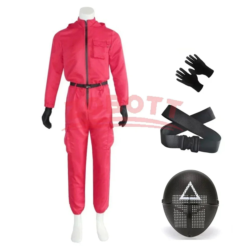 CosmoWear - Rosa Jumpsuit Kostümset mit Handschuhen für Kinder