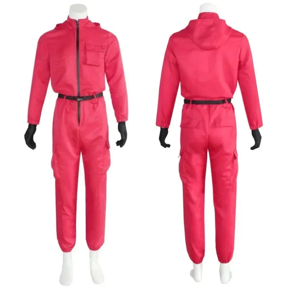 CosmoWear - Rosa Jumpsuit Kostümset mit Handschuhen für Kinder