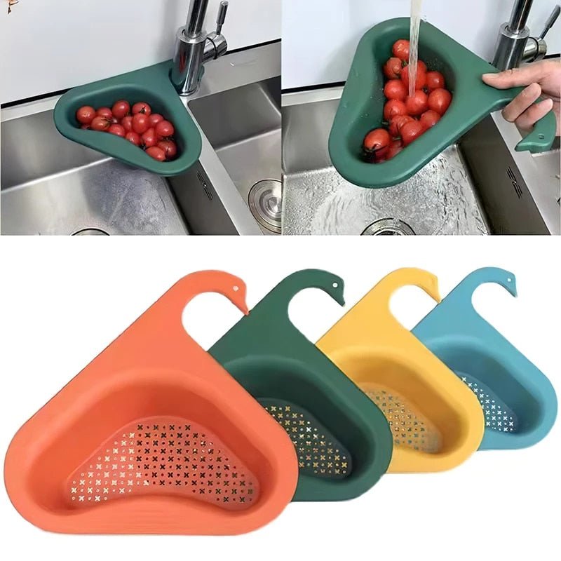 SwanBasket – Platzsparender Spülkorb im Schwanendesign für die Spüle