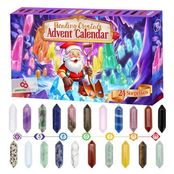 AuroraGems – Kristall-Adventskalender 2025 mit 24 Edelsteinen – Weihnachts