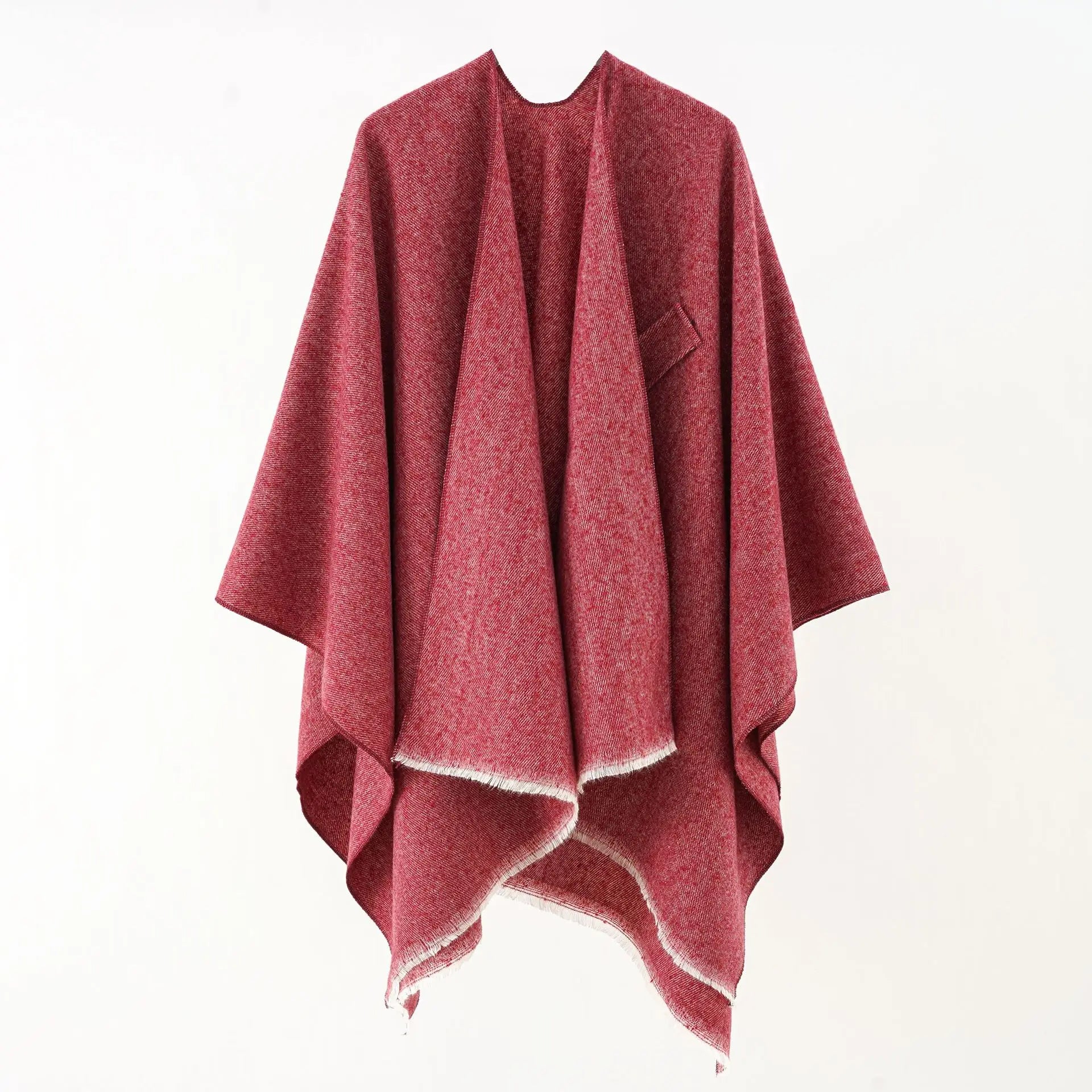 Mia Kaschmir Poncho | Poncho retrò con elegante nastro in 10 colori