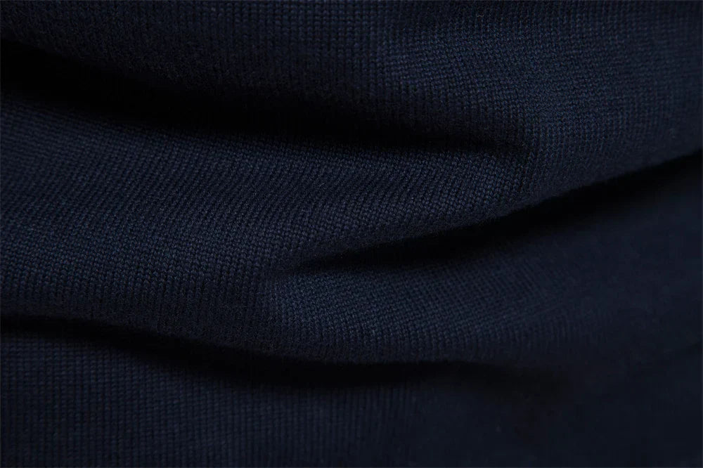 Burk kvart-zip pullover - stribet & ultra blød - luksus bomuldsblanding