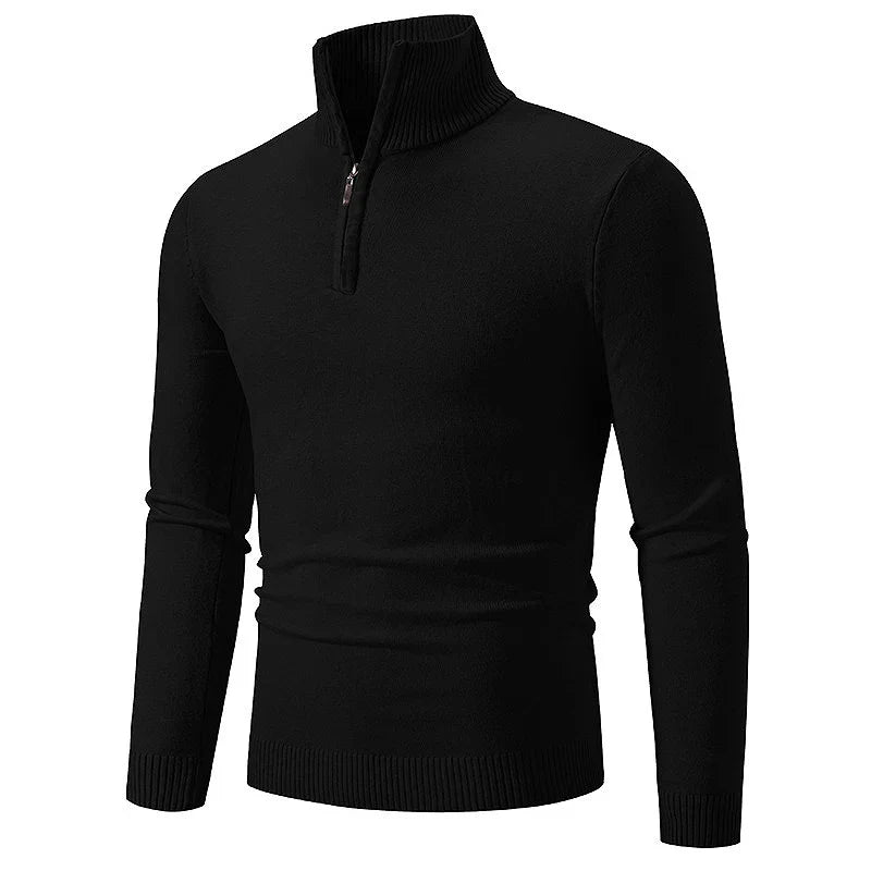 Klassischer einfarbiger Pullover für Männer - Jarvis