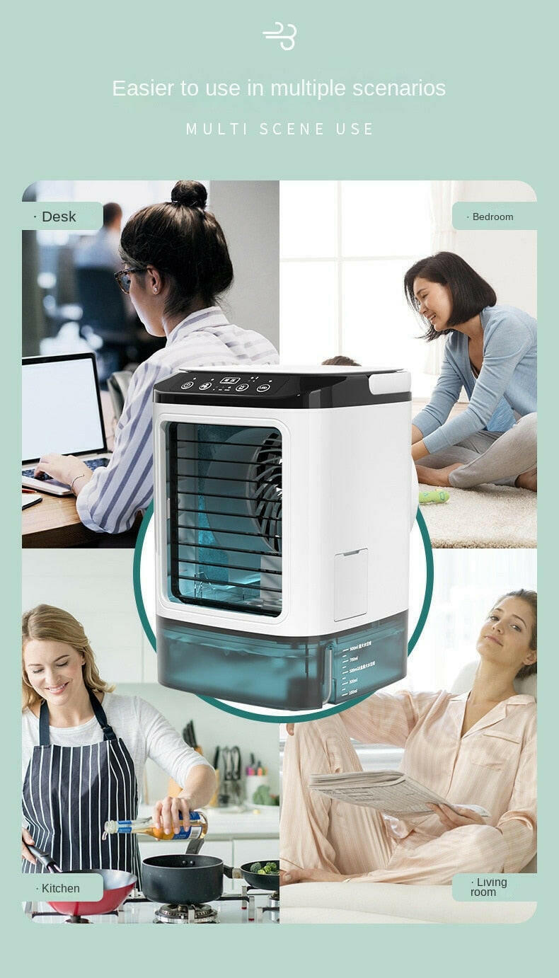 Devako Desktop-Klimagerät tragbarer AC-Ventilator Doppelnebel