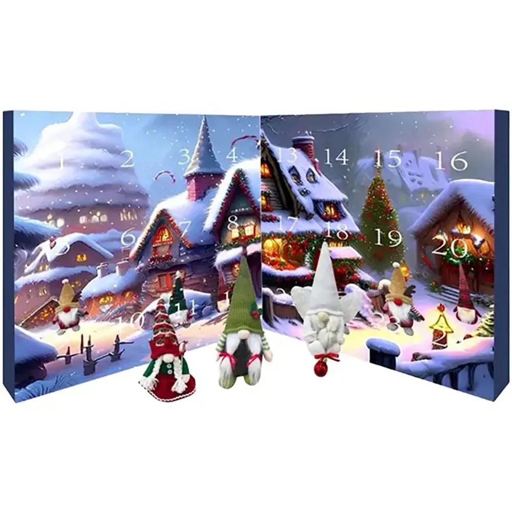 NordLoom – Weihnachtswichtel Adventskalender aus Stoff – Festliche Deko