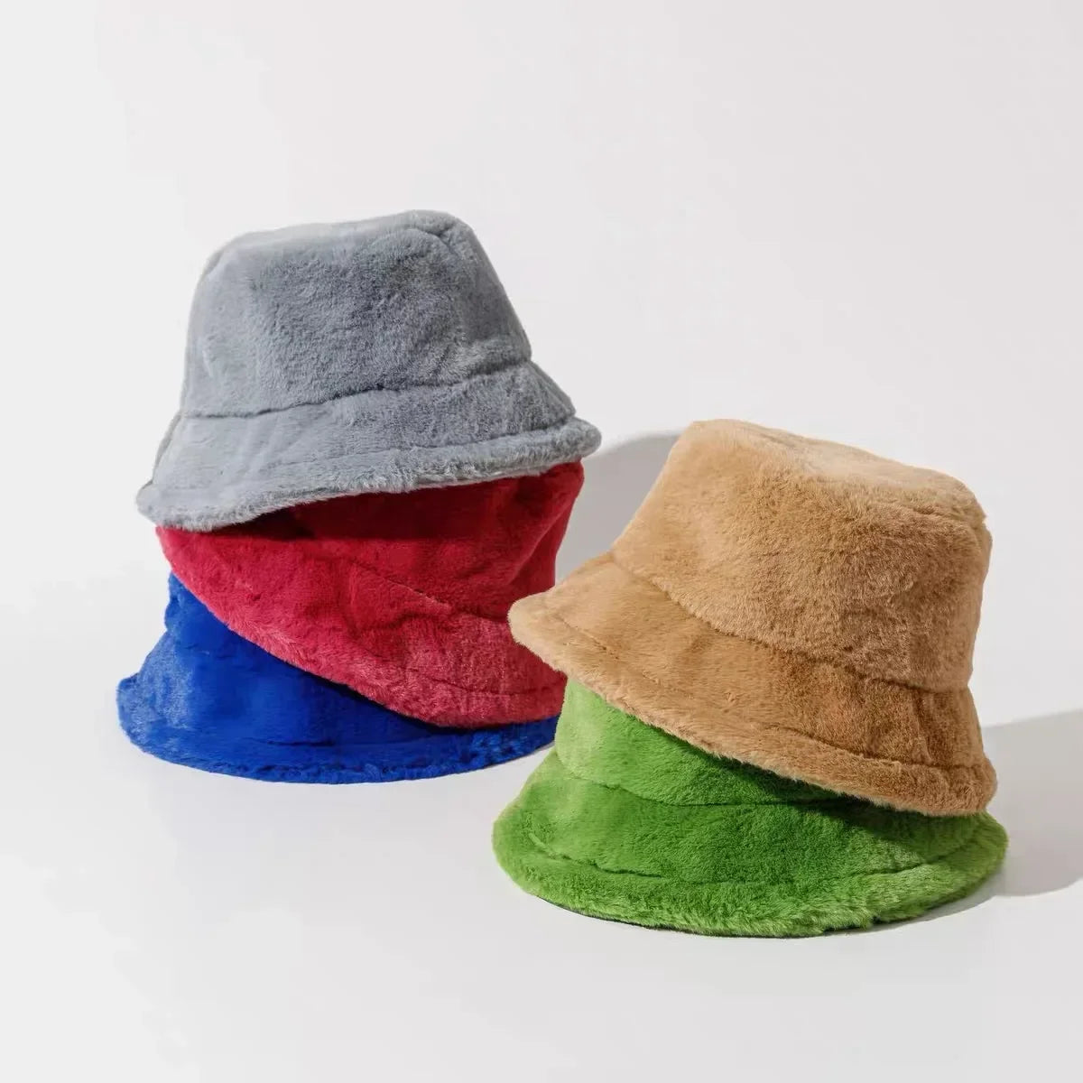 Warme Herbst Kaninchen Pelz Eimer Hut für Frauen - Lorna