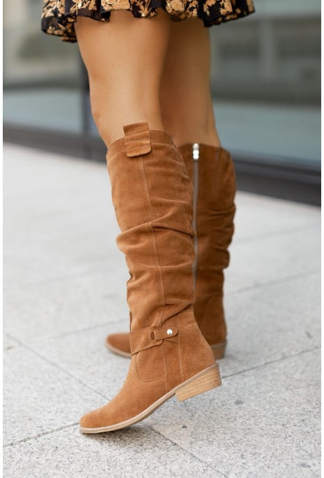 Christa | Robuste und bequeme Damenstiefel im Retro-Stil