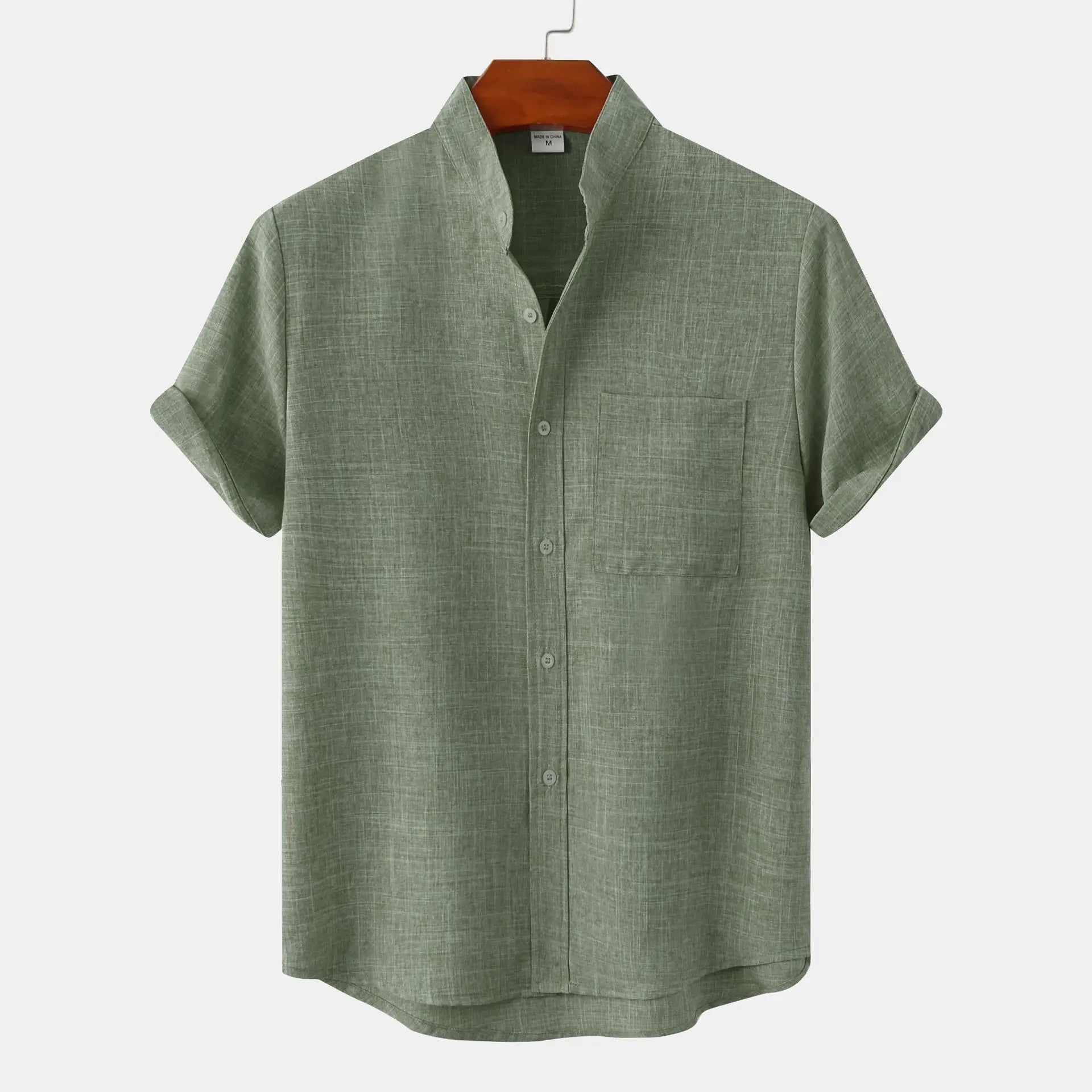 Devako Walter - Chemise en lin luxueuse à manches courtes