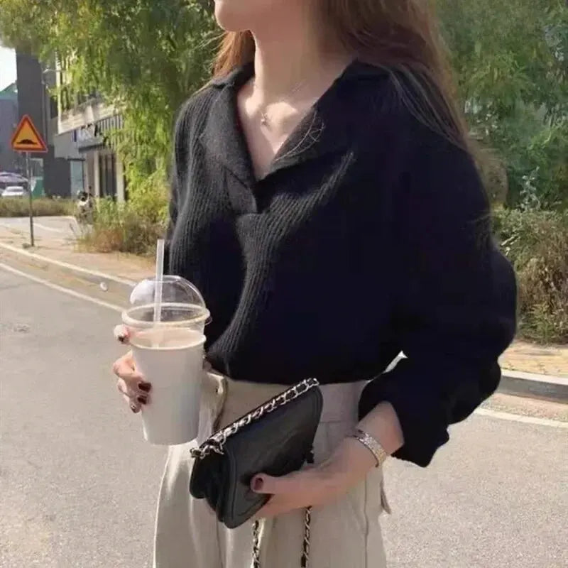 Lässiger Strickpullover für Frauen - Yuliya