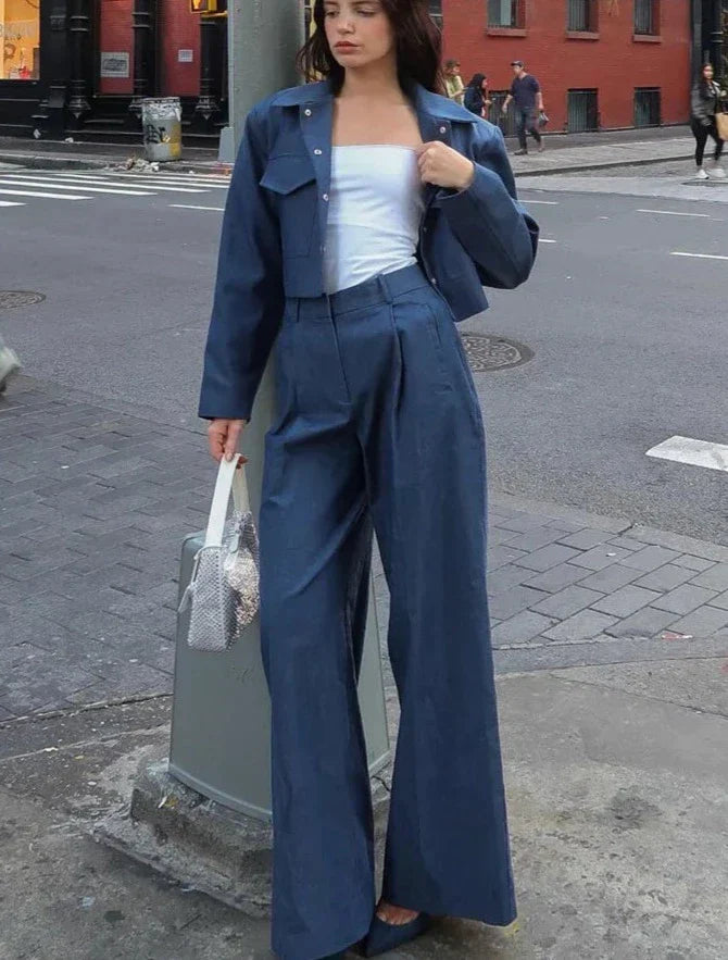 Kamilah - Elegantes Streetwear-Set [Jacke + Hose]