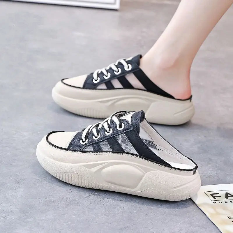 Mette - Halbe Pantoffel Weiß Schuhe