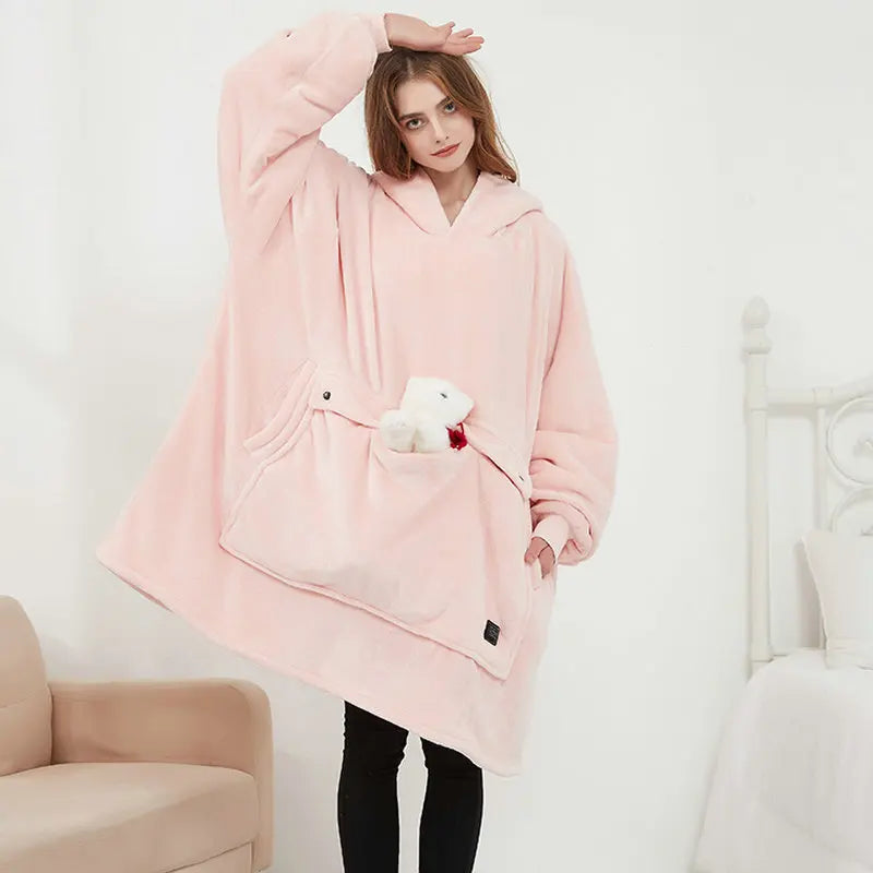 CozyHood - Wärmender Woll-Hoodie für faule Männer