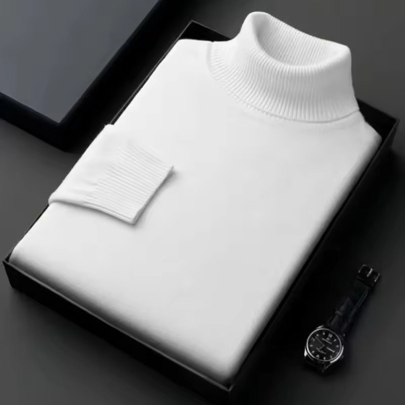 Slim fit rullekravepullover | Antipilling-stil til mænd