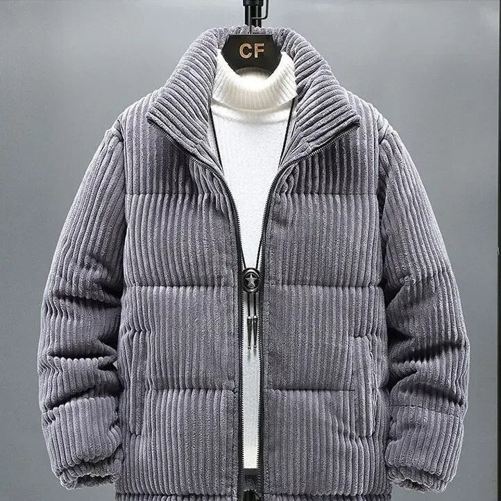 Kord-Pufferjacke – Vintage-Stil mit hervorragender Wärme für den Winter