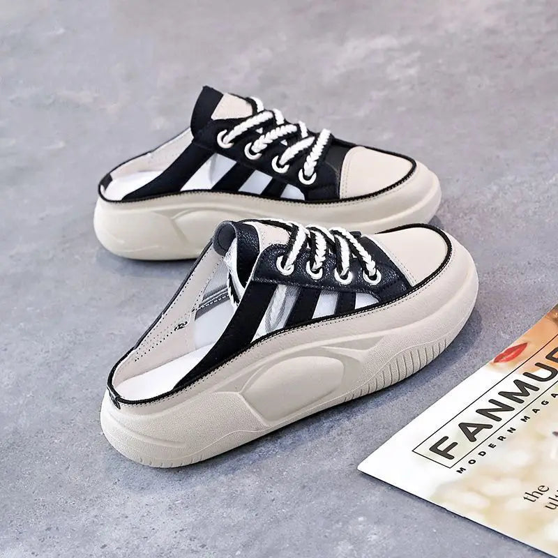 Mette - Halbe Pantoffel Weiß Schuhe