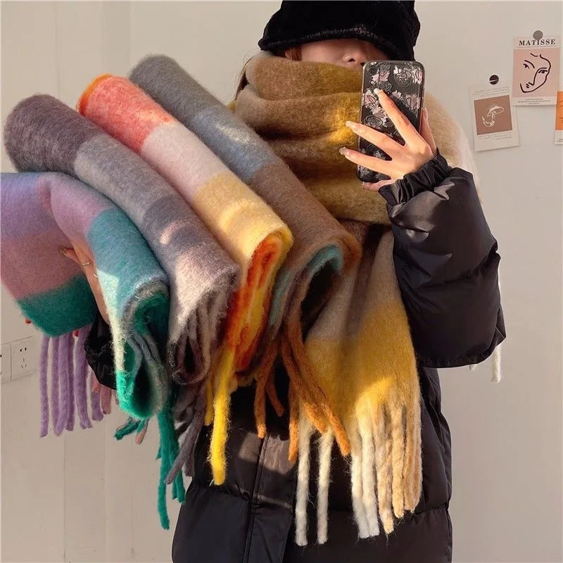 Scarvello – Kaschmirschal warm & bunt – für Damen im Winter-Alltag