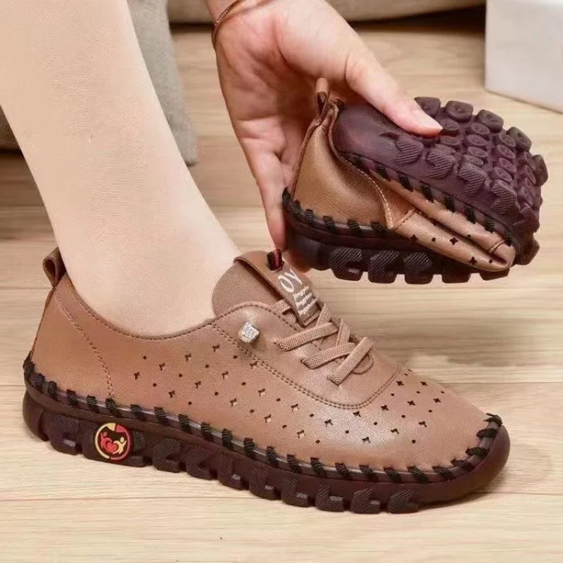 Sascha - Damen Lederschuhe mit praktischer Sohle