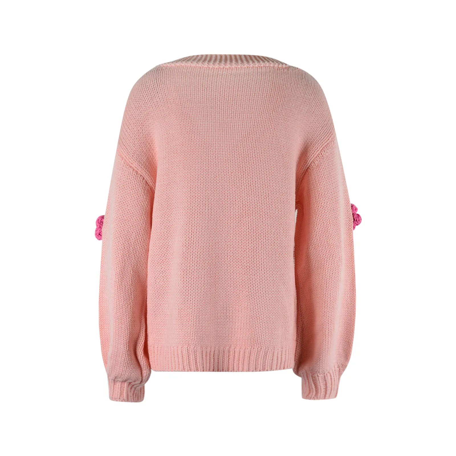 Hübsche rosa Strickjacke mit Blumendruck - Nino