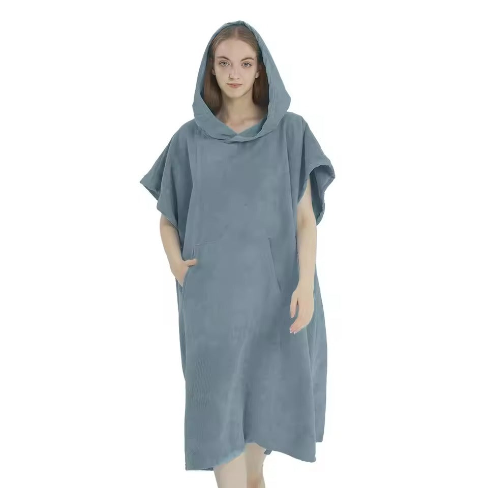 Schnell trocknendes Poncho-Handtuch - warm, leicht und saugfähig