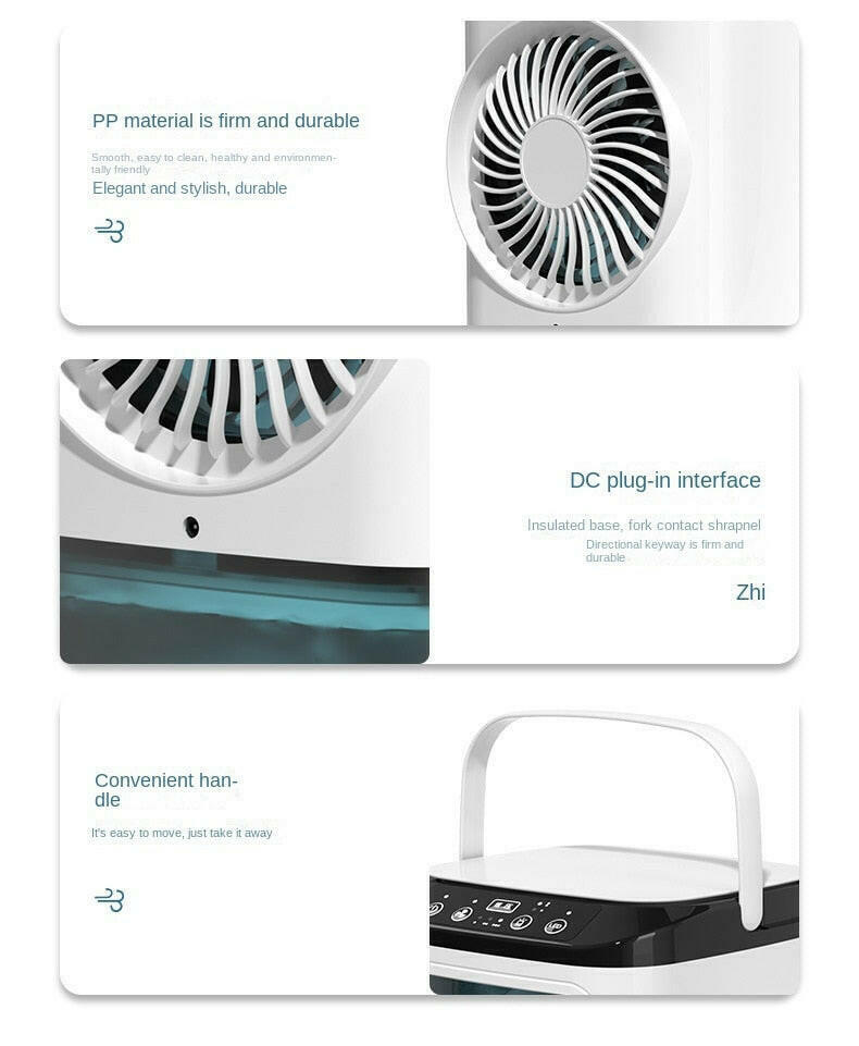 Devako Desktop-Klimagerät tragbarer AC-Ventilator Doppelnebel