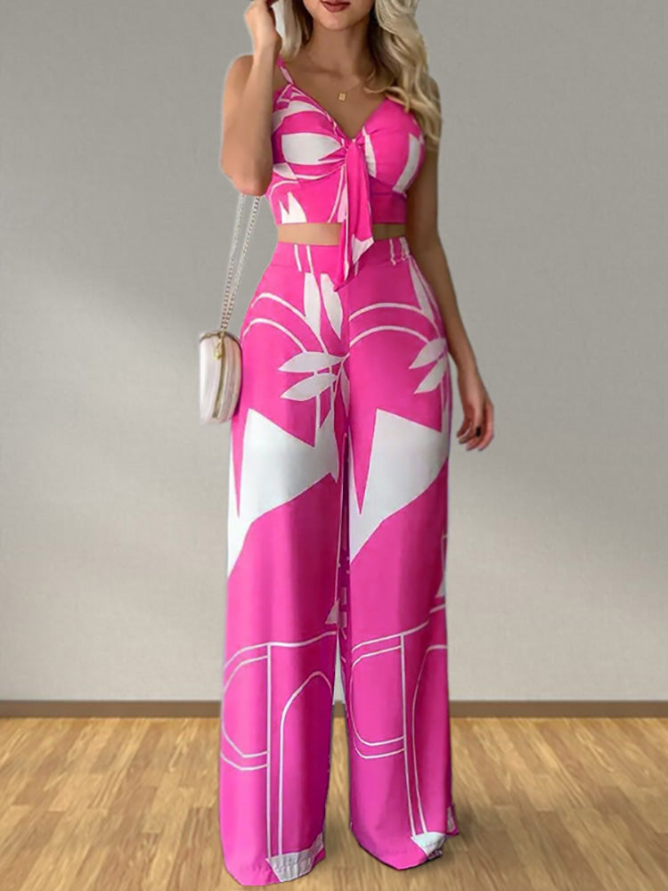 Johannah - Ärmelloses Oberteil und Hose mit weitem Bein
