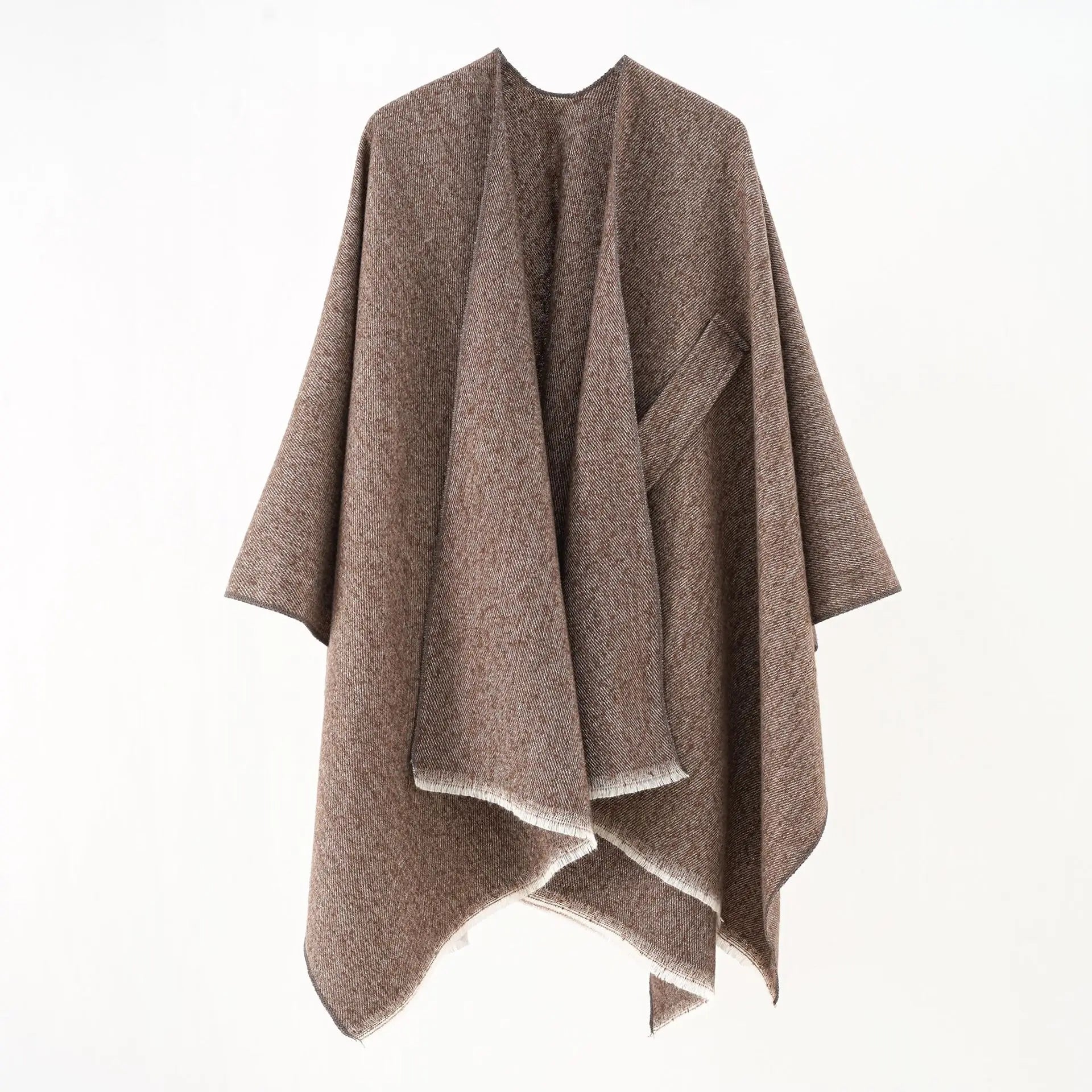 Mia Kaschmir Poncho | Poncho retrò con elegante nastro in 10 colori