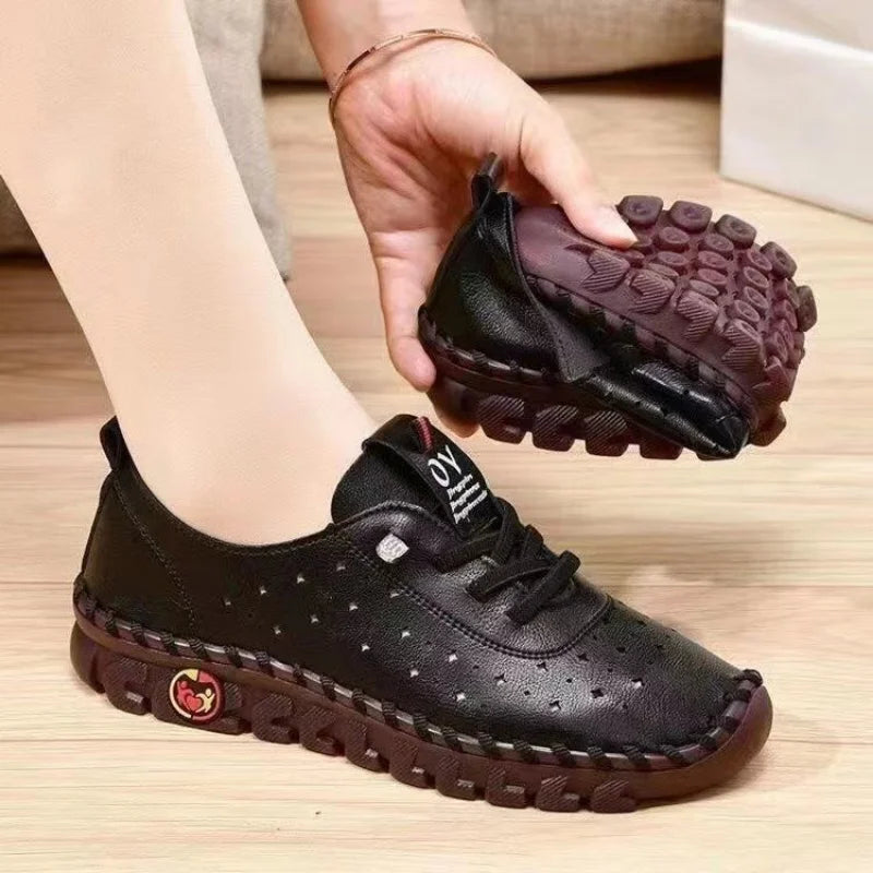 Sascha - Damen Lederschuhe mit praktischer Sohle