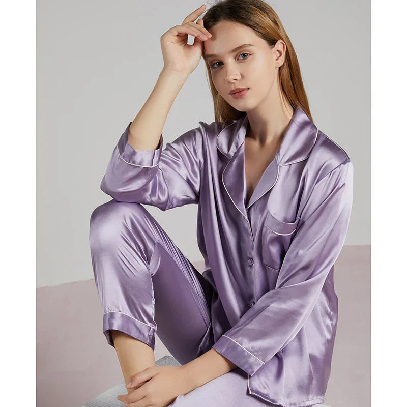 Luxuriöses Pyjama-Set aus Seide für Frauen - Velda