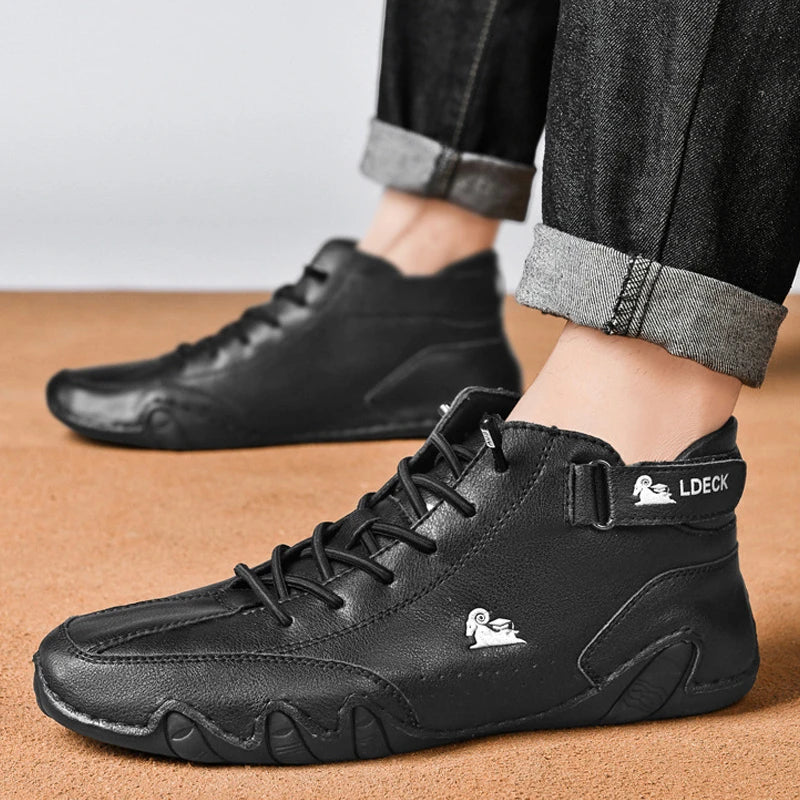 Daisy Leather Winter Sneakers | Wasserdichte Sneakers mit Fleece-Futter