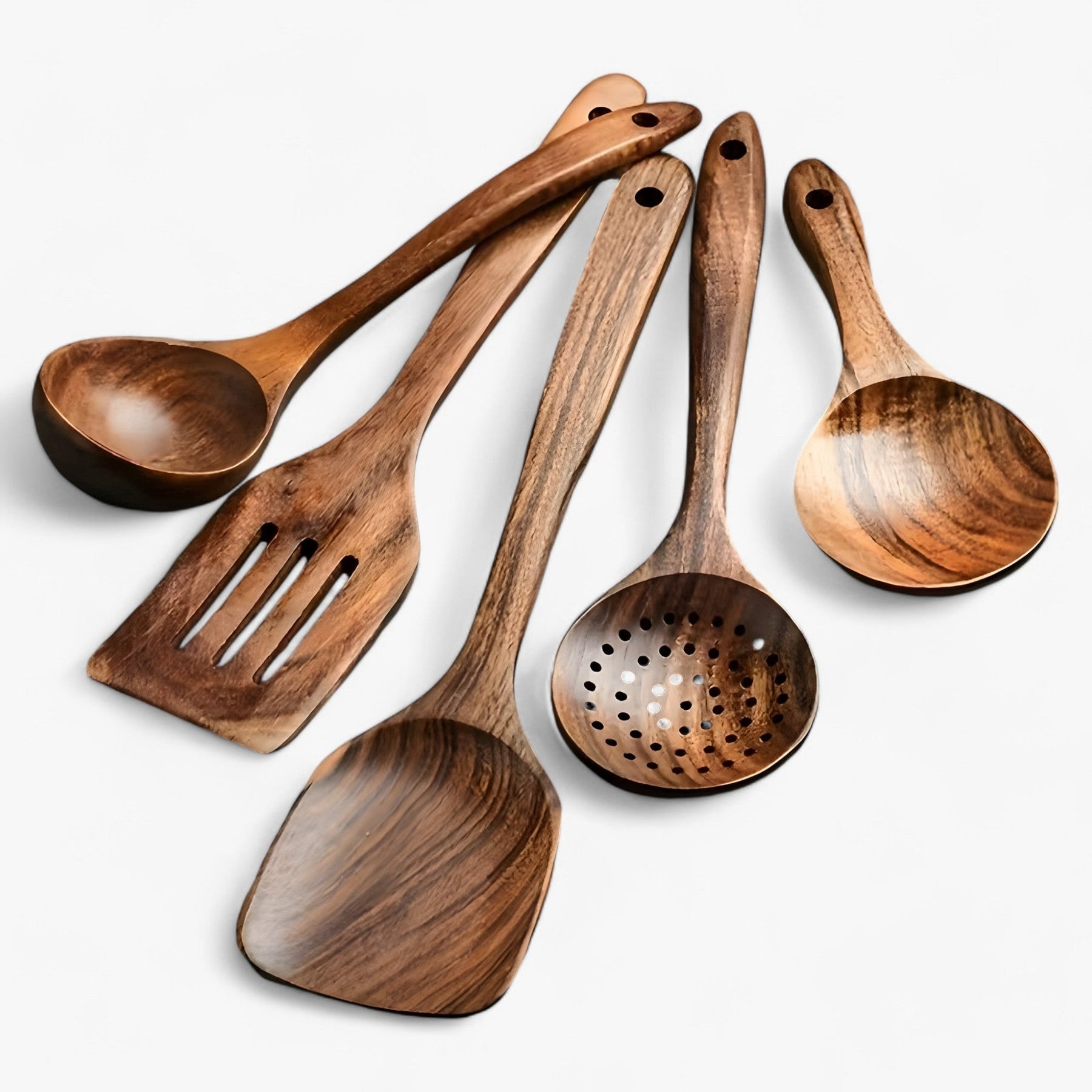 EcoWood – Küchenutensilien-Set aus Holz 11-teilig – Für Antihaft-Kochgeschirr
