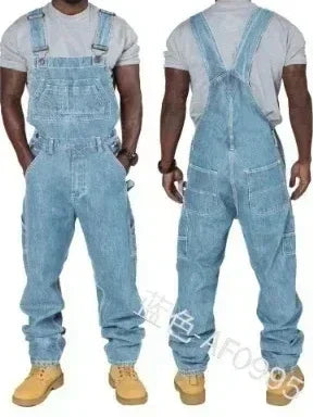 Kelim – Herren-Latzhose Denim mit Spleißdetails – Streetwear & Alltag