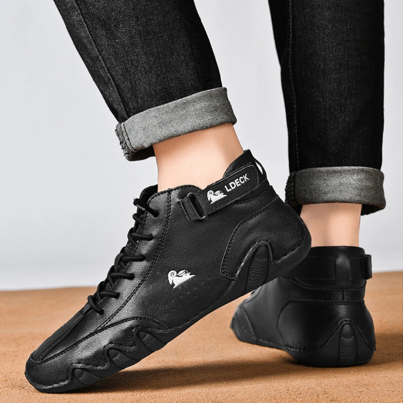 Daisy Leather Winter Sneakers | Wasserdichte Sneakers mit Fleece-Futter