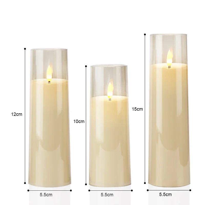 Kerzenset Lux - Set mit flackernden LED-Kerzen für die Dekoration