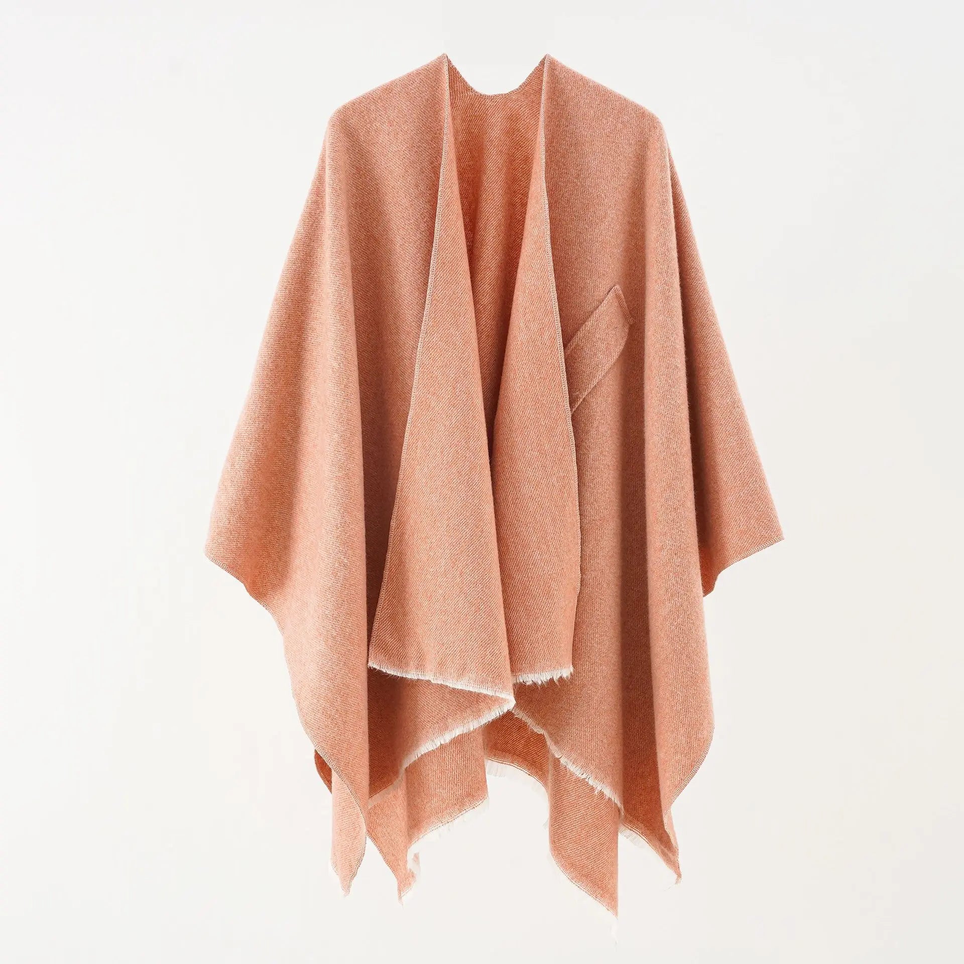 Mia Kaschmir Poncho | Poncho retrò con elegante nastro in 10 colori
