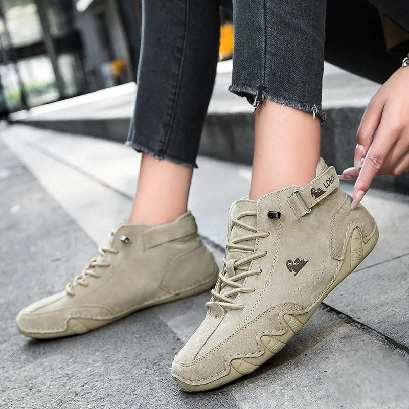Daisy Leather Winter Sneakers | Wasserdichte Sneakers mit Fleece-Futter