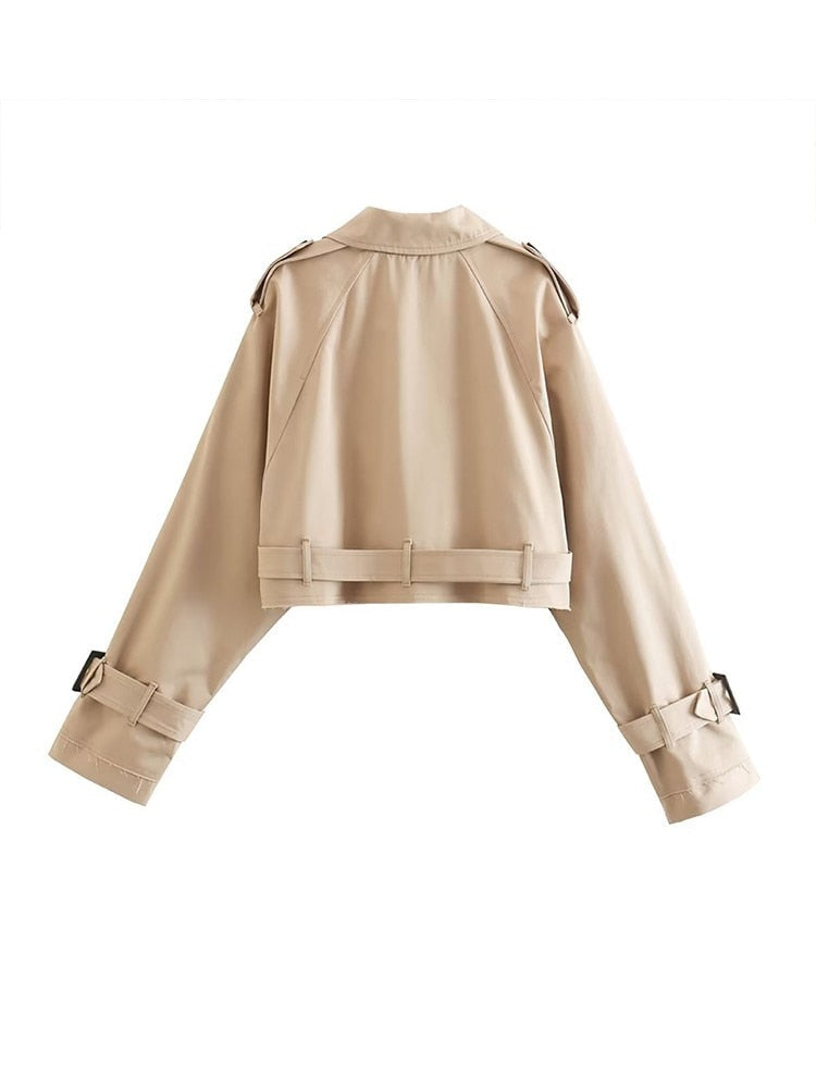 Nathalie | Trenchcoat beige geschnitten
