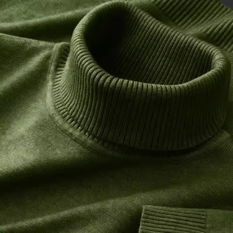 Pull-over à col roulé chaud pour hommes | Confort élégant pour les jours froids