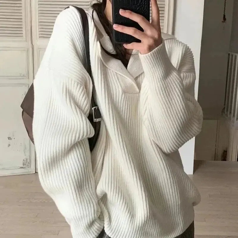 Lässiger Strickpullover für Frauen - Yuliya