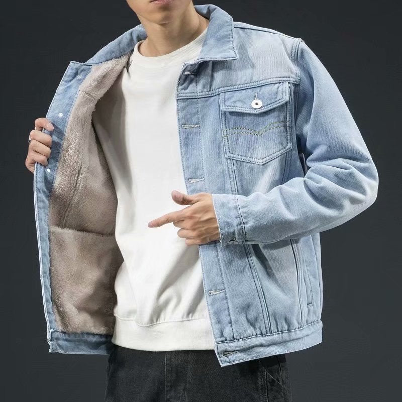 Jeansjacke mit dickem Wollfutter - Erico