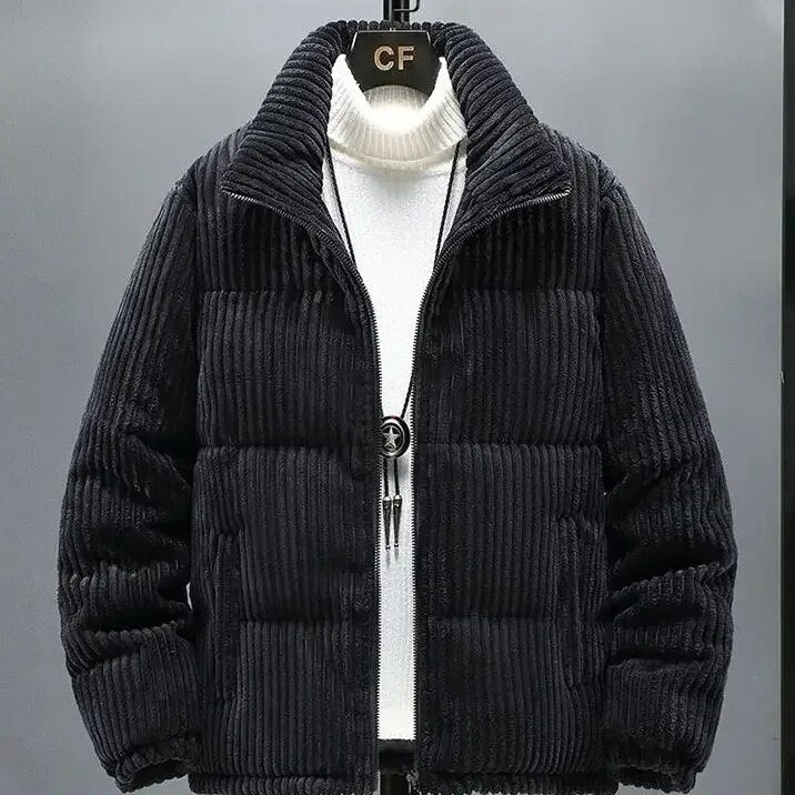 Kord-Pufferjacke – Vintage-Stil mit hervorragender Wärme für den Winter
